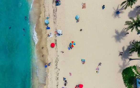 Bild von einem Strand von oben